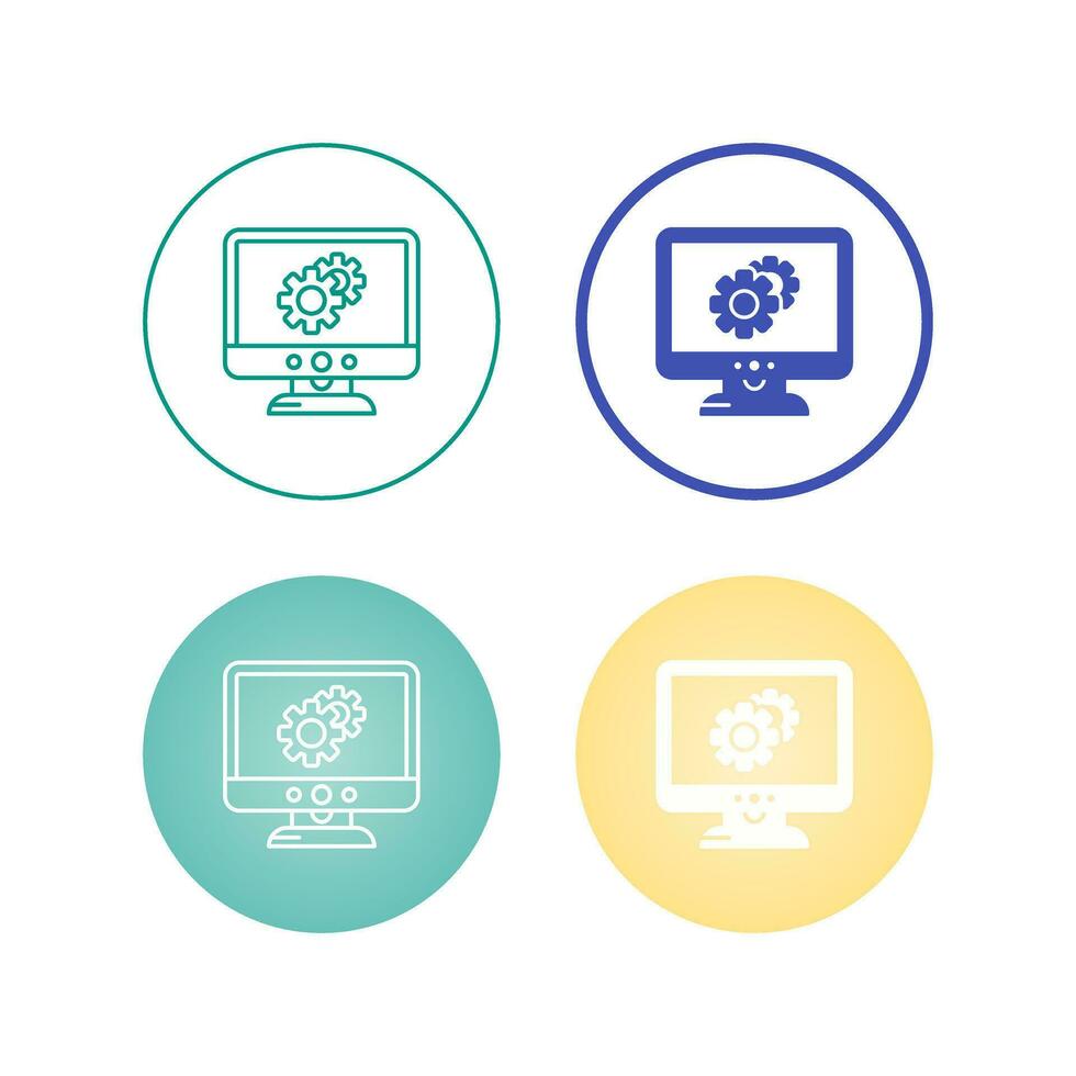 Settings Lcd Vector Icon