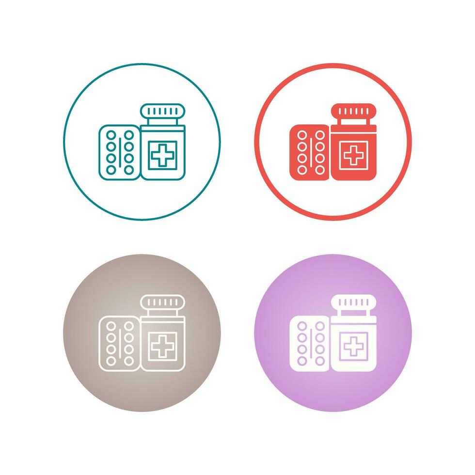 Pills Bottle Vector Icon