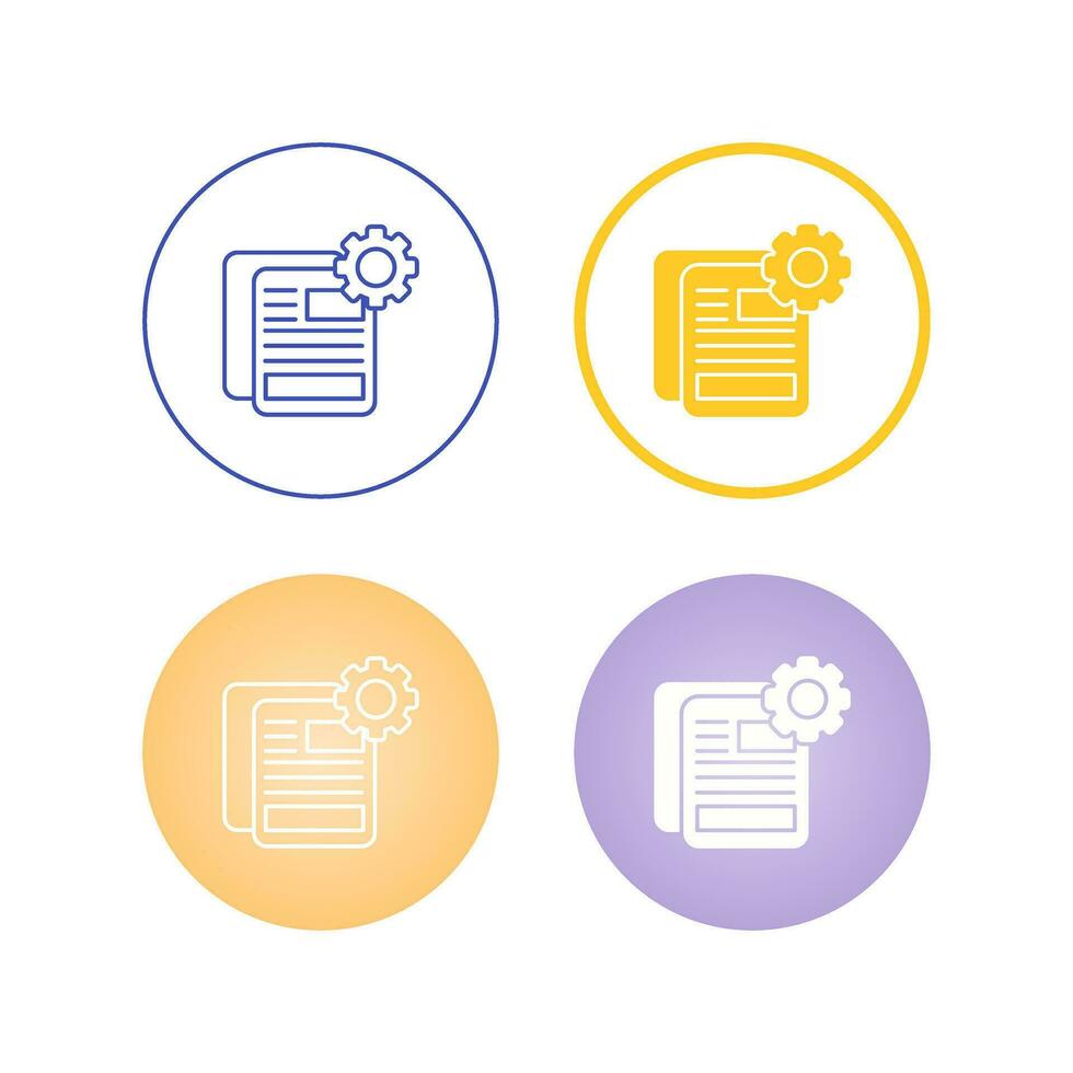 Document Setting Vector Icon