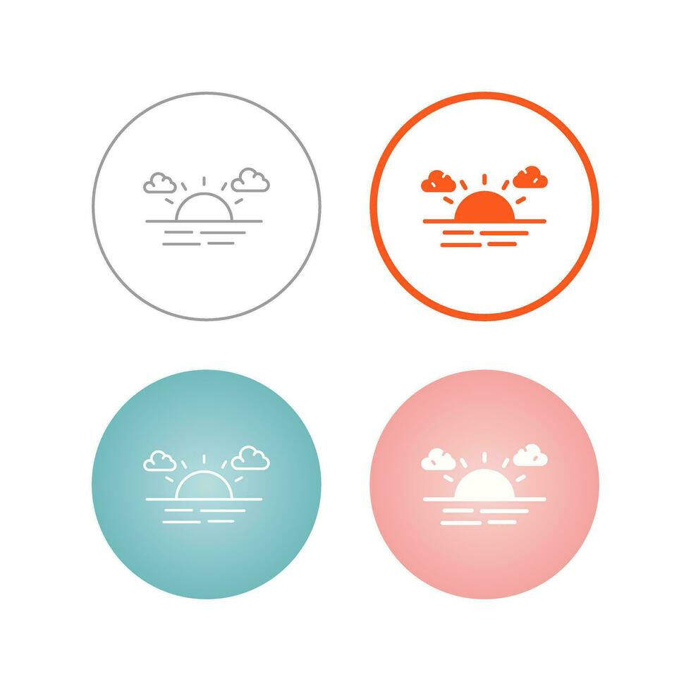 Sunset Vector Icon