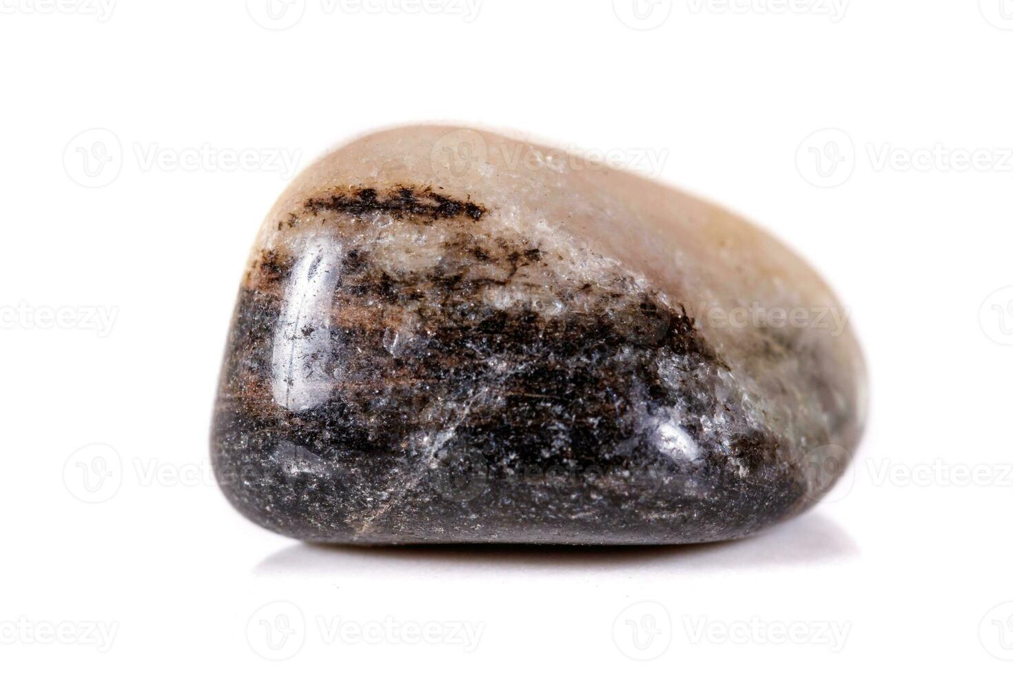 Macro mineral stone jasper on a white background photo