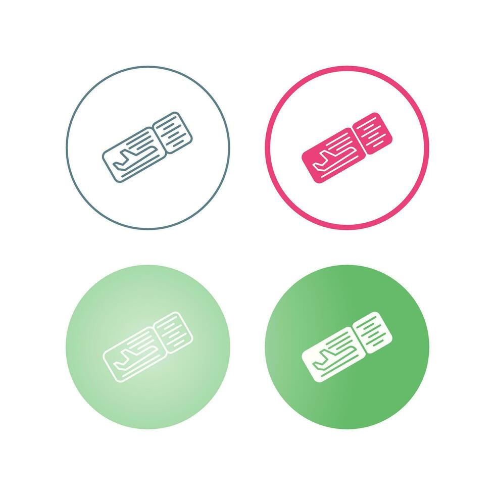 Plane Tickets Vector Icon