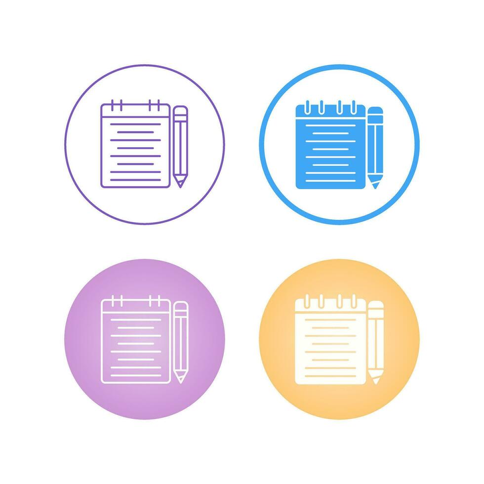 Notepad Vector Icon