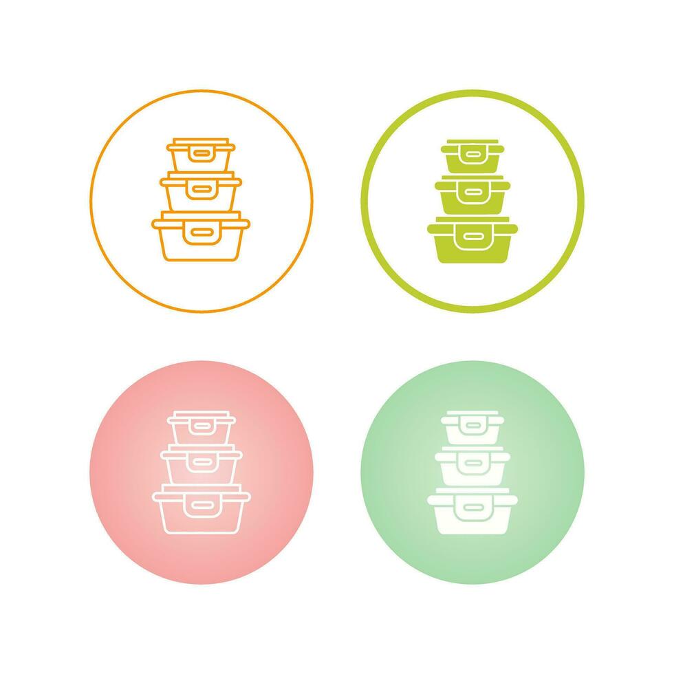 Plastic Food Container Vector Icon