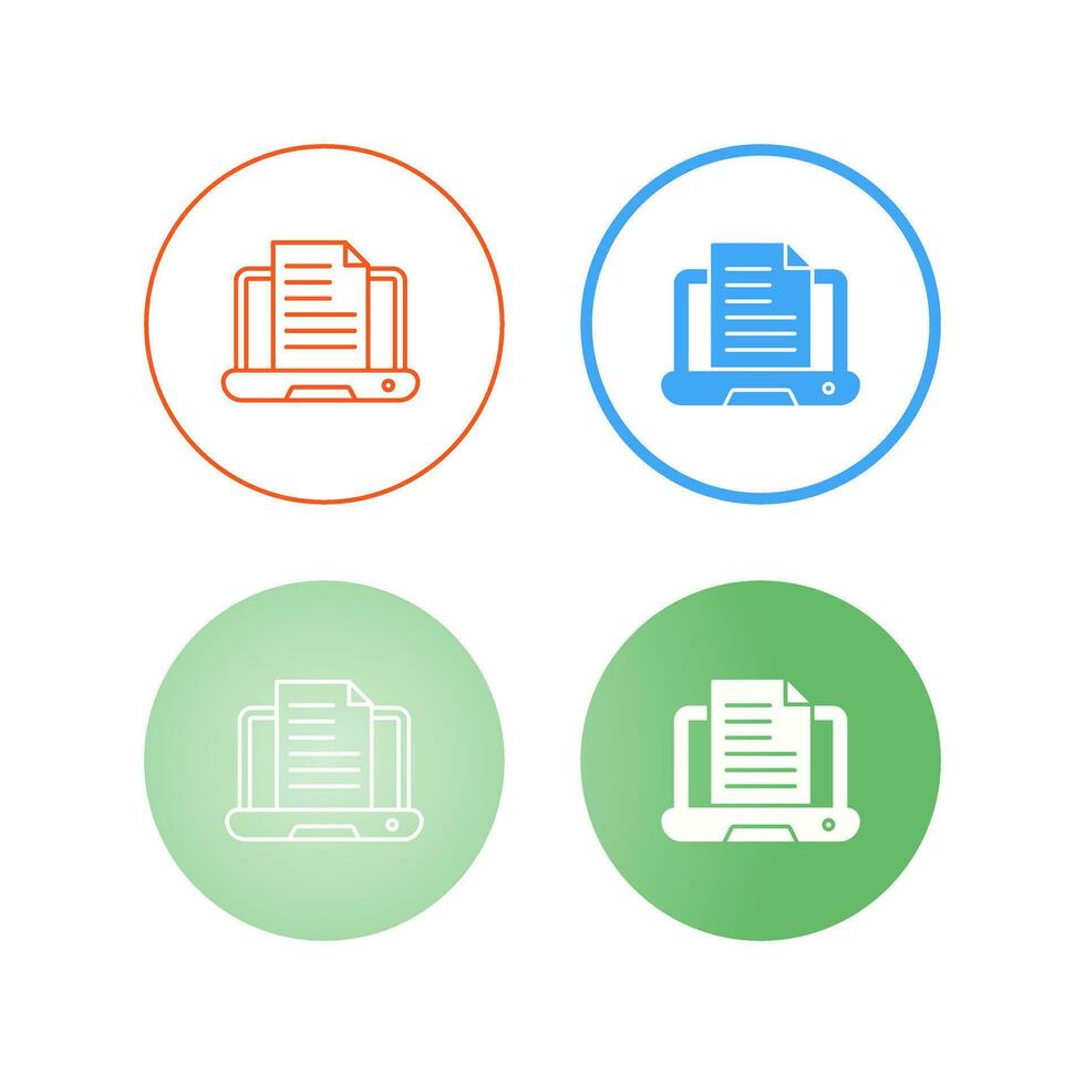 Content Writing Vector Icon
