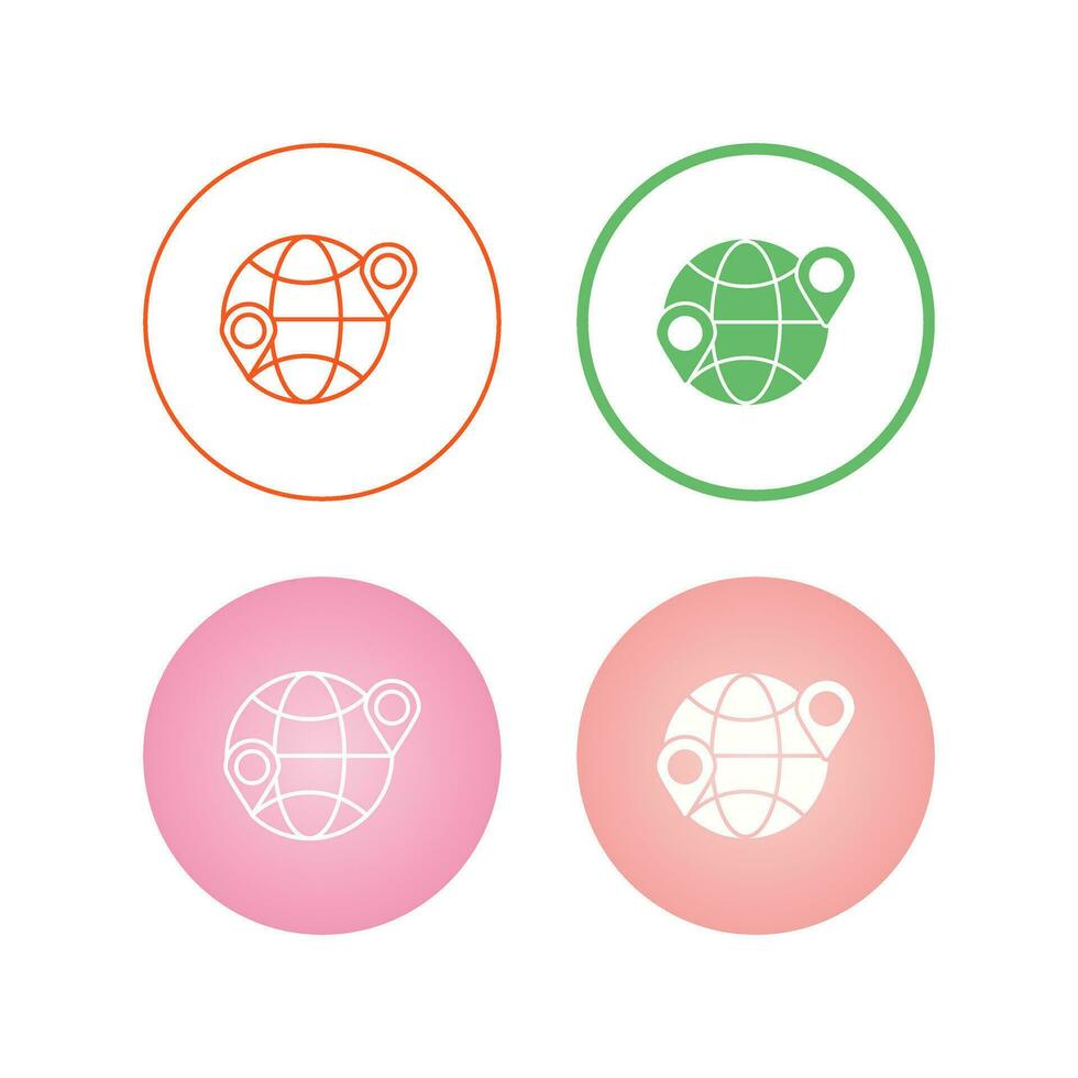 Globe Location Vector Icon
