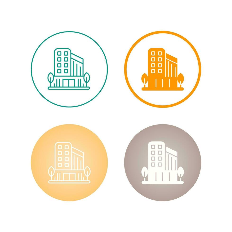 icono de vector de edificio de oficinas