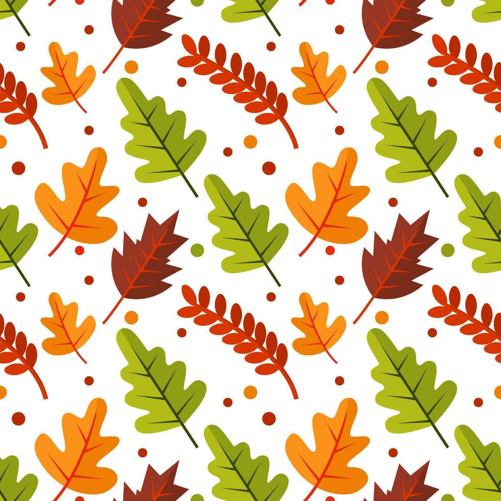 Autumn floral seamless pattern for design element background, print, textile vector