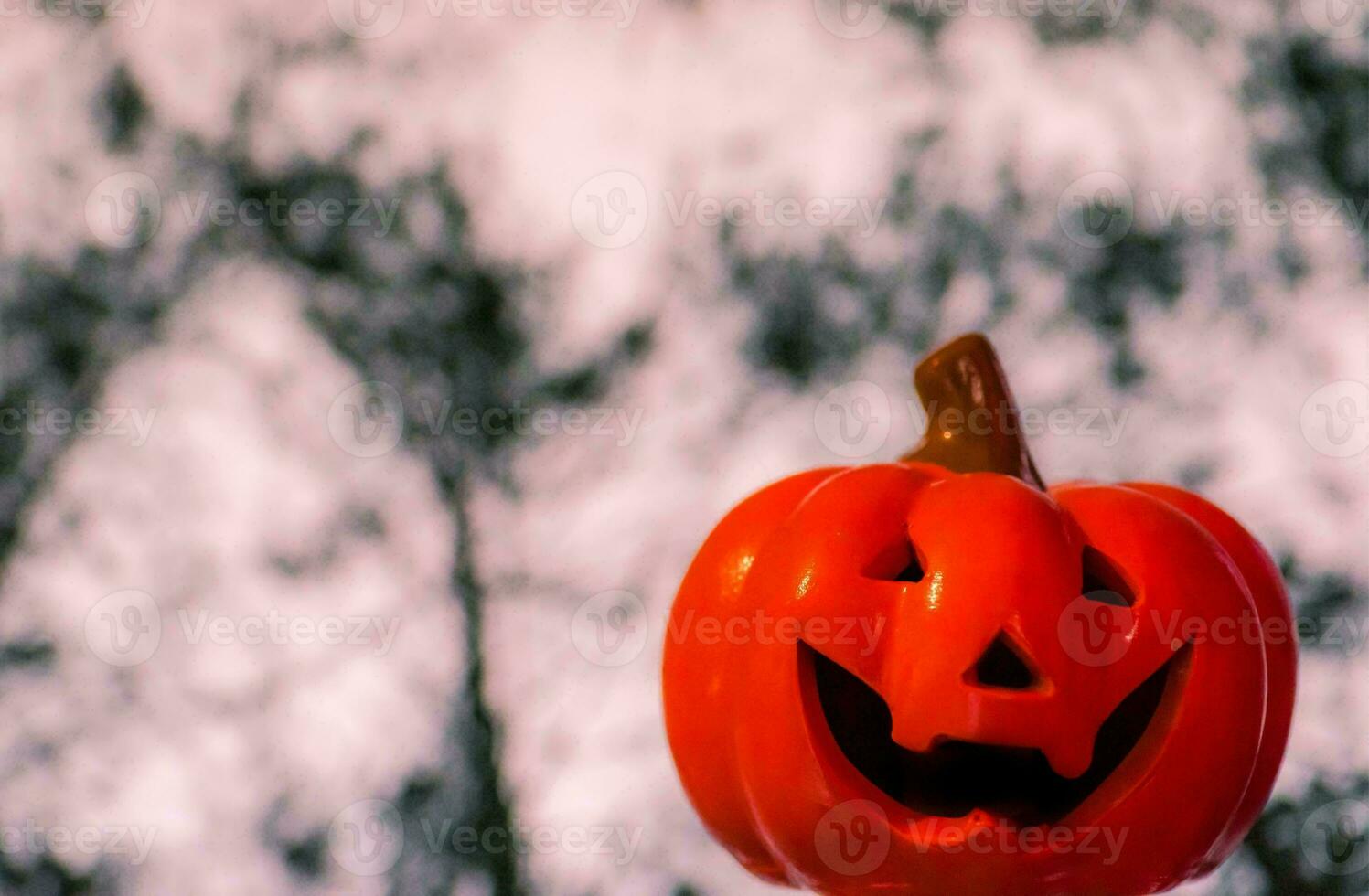 Happy Halloween banner or party invitation background with clouds bats and pumpkins photos