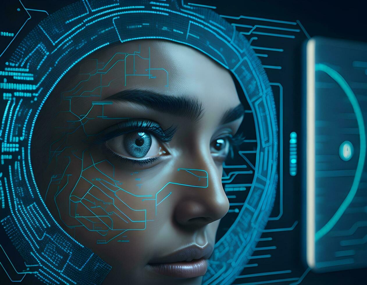 Internet security protection from hacker attacking Cyber attack ai generate photo