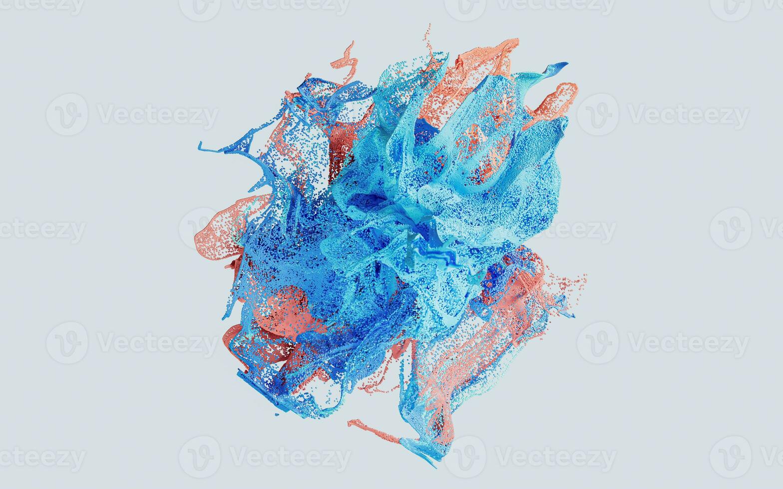 Wave pattern particles, abstract particle background, 3d rendering. photo