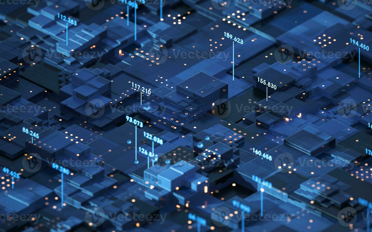 Big data and data center, 3d rendering. photo