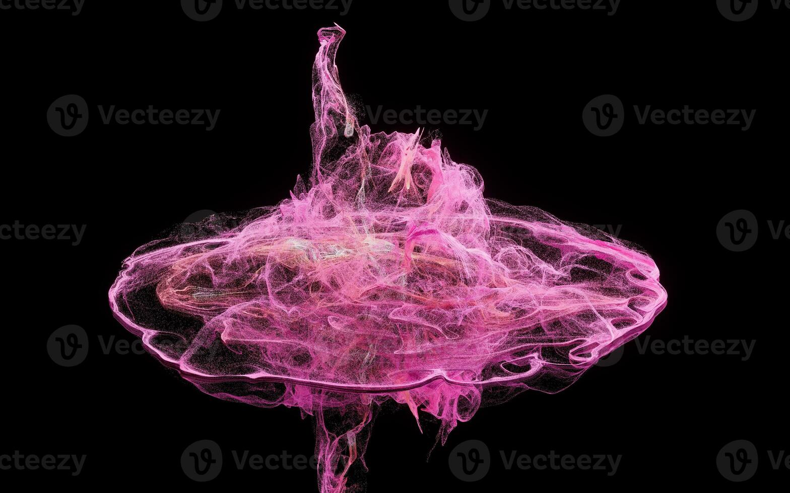 Flowing particles, wave pattern background, 3d rendering. photo