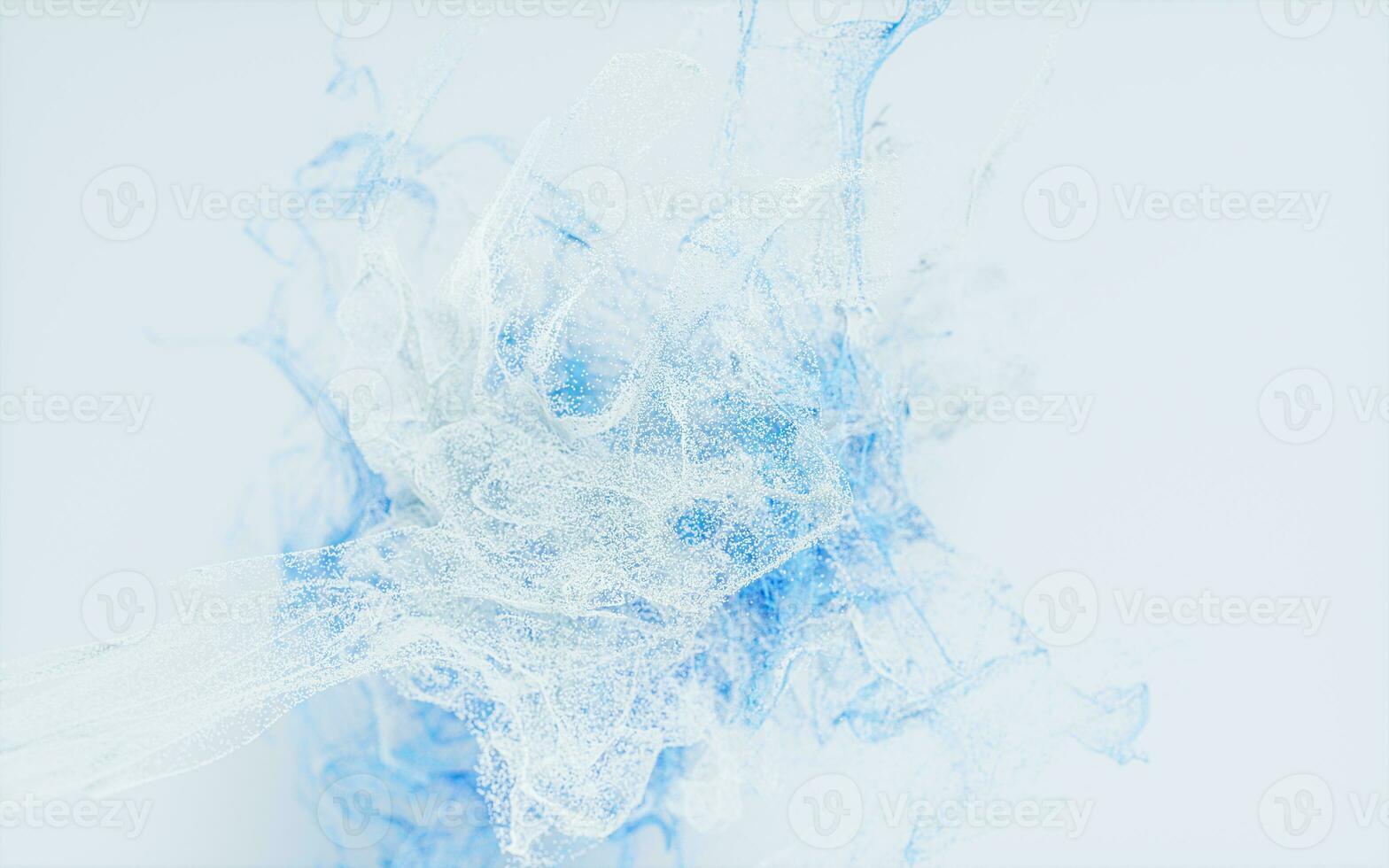 Wave pattern particles, abstract particle background, 3d rendering. photo