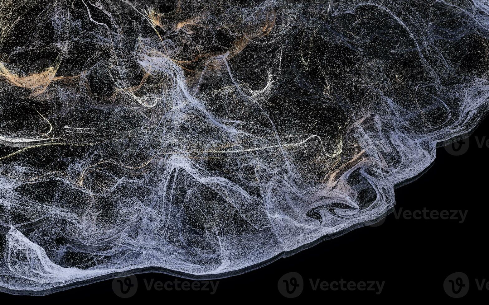 Flowing particles, wave pattern background, 3d rendering. photo