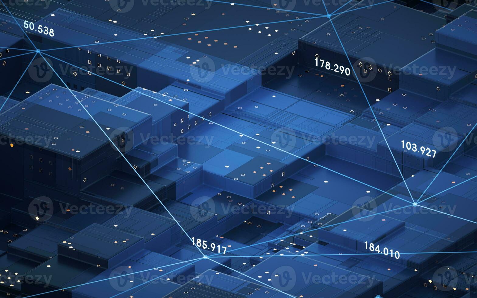 Big data and data center, 3d rendering. photo