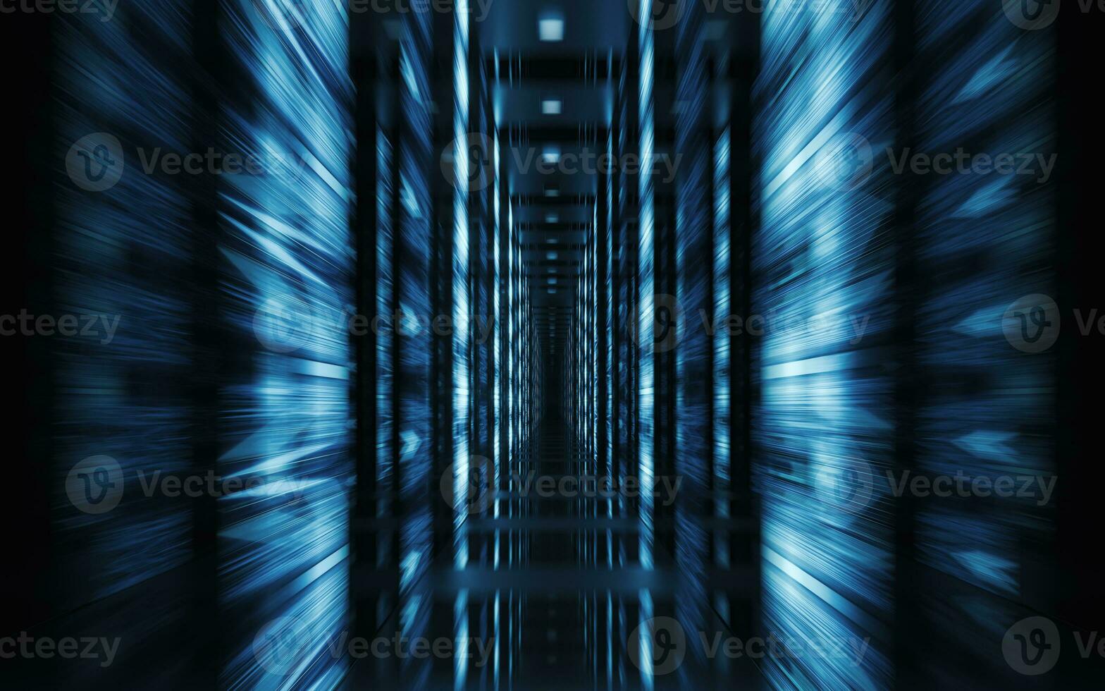 Dark tunnel background, 3d rendering. photo