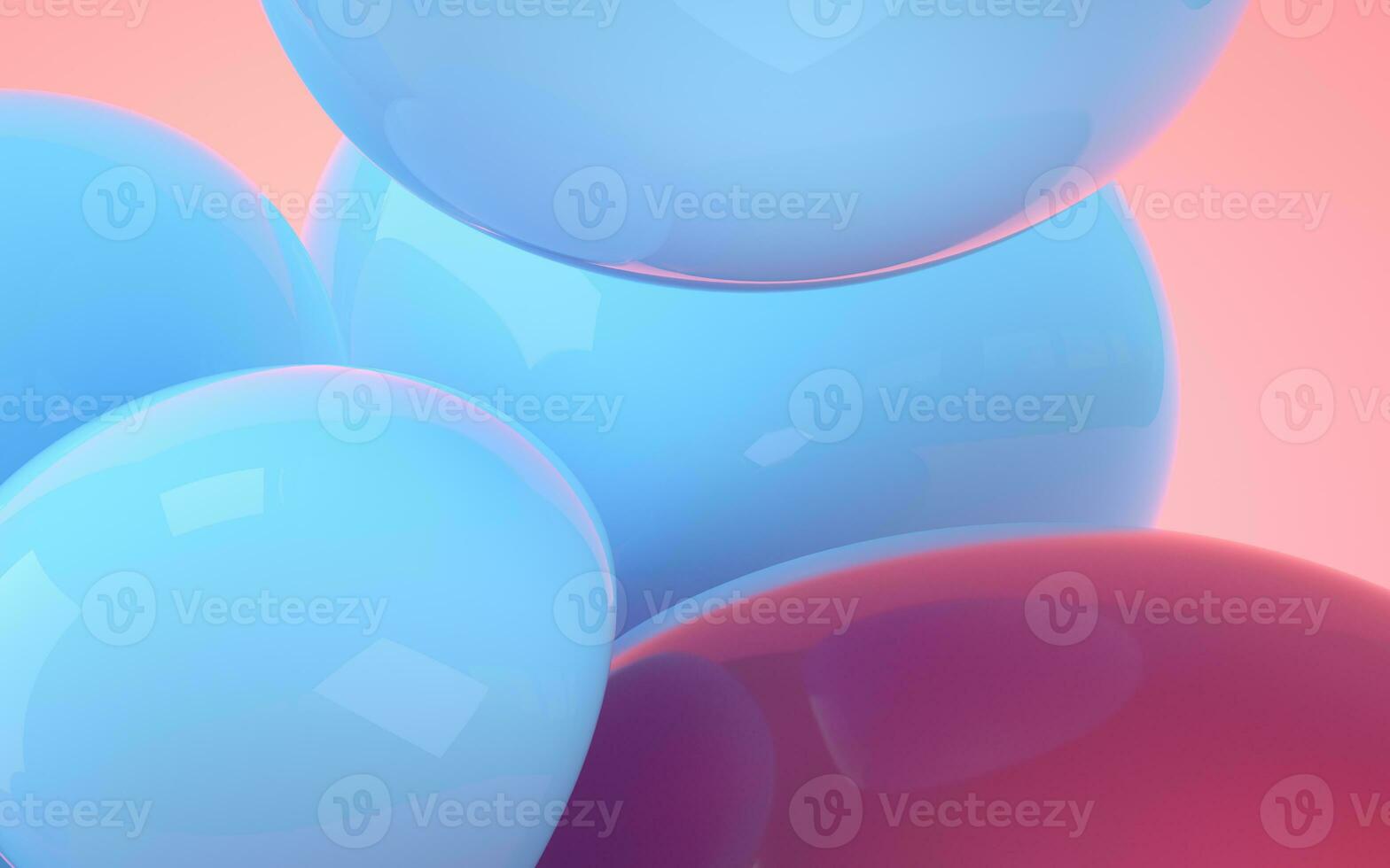 Bouncy and abstract balls, 3d rendering. photo