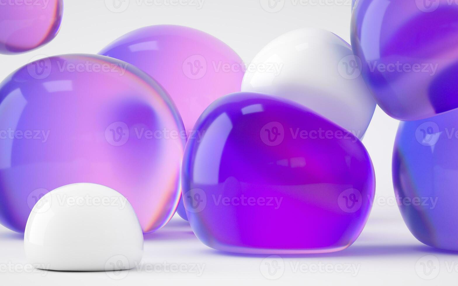 Bouncy and abstract balls, 3d rendering. photo