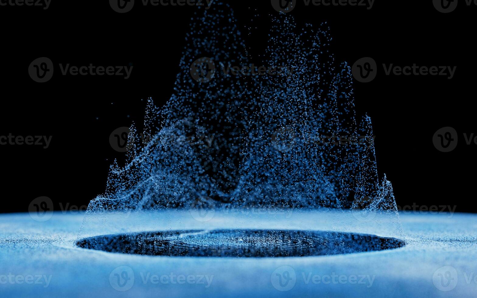 Wave particles, fantasy background, 3d rendering. photo