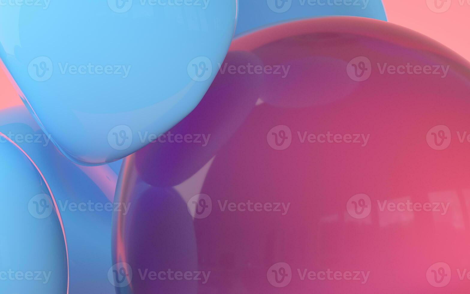 Bouncy and abstract balls, 3d rendering. photo