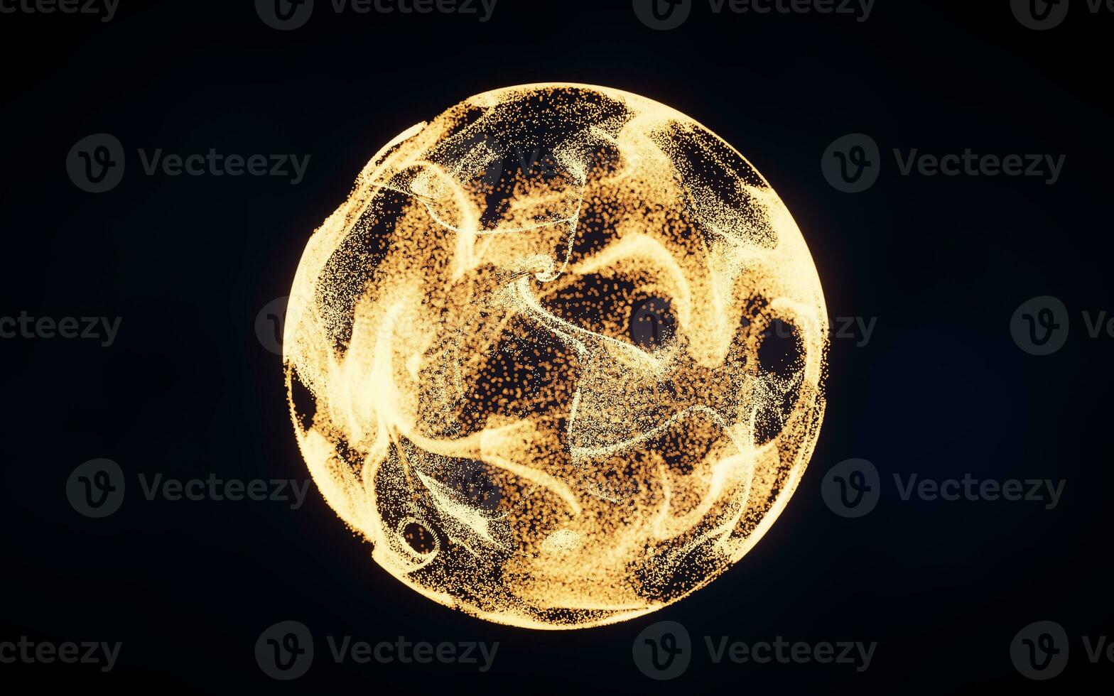 Wave particles, fantasy background, 3d rendering. photo