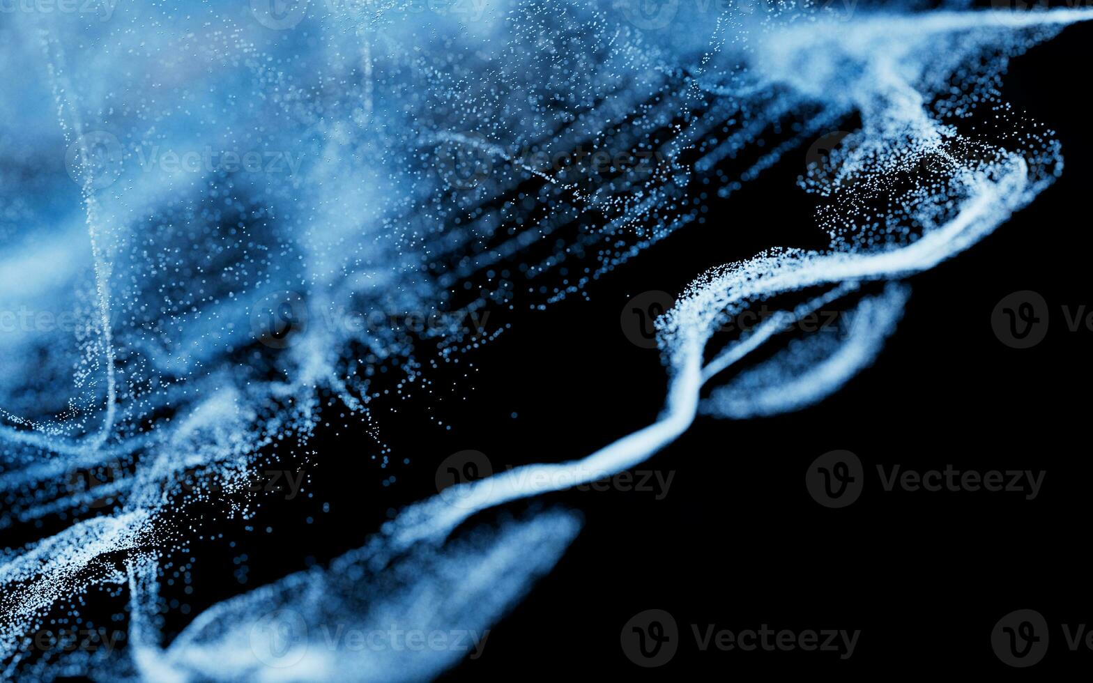 Wave particles, fantasy background, 3d rendering. photo
