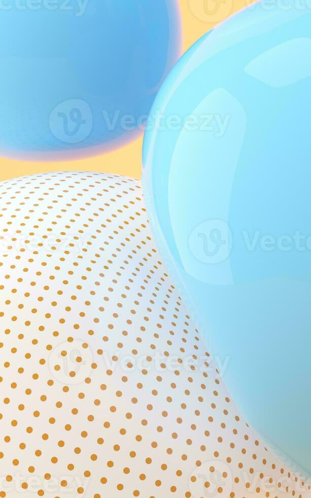 Bouncy and abstract balls, 3d rendering. photo