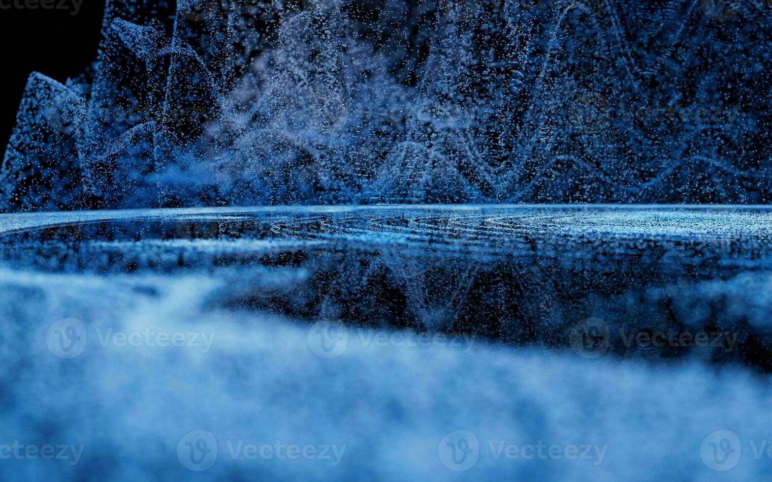 Wave particles, fantasy background, 3d rendering. photo