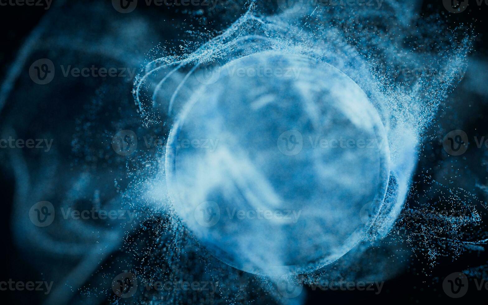 Wave particles, fantasy background, 3d rendering. photo