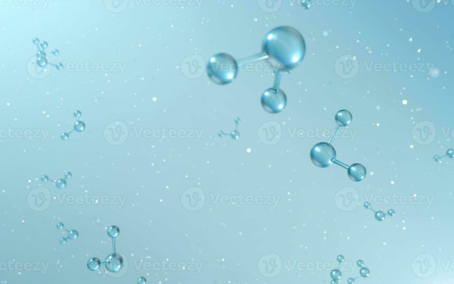 Molecule structure, biotechnology concept, 3d rendering. photo