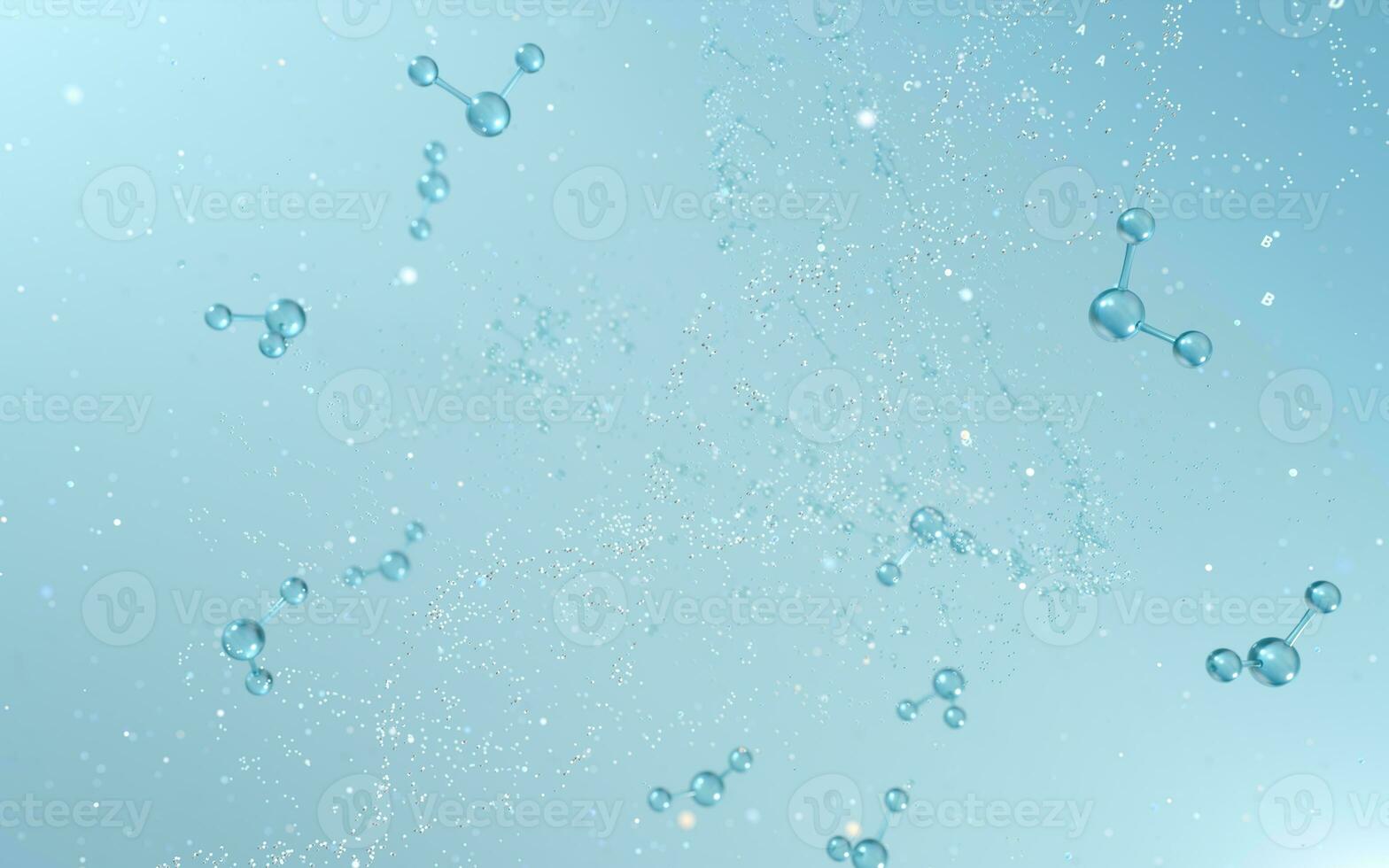 Molecule structure, biotechnology concept, 3d rendering. photo