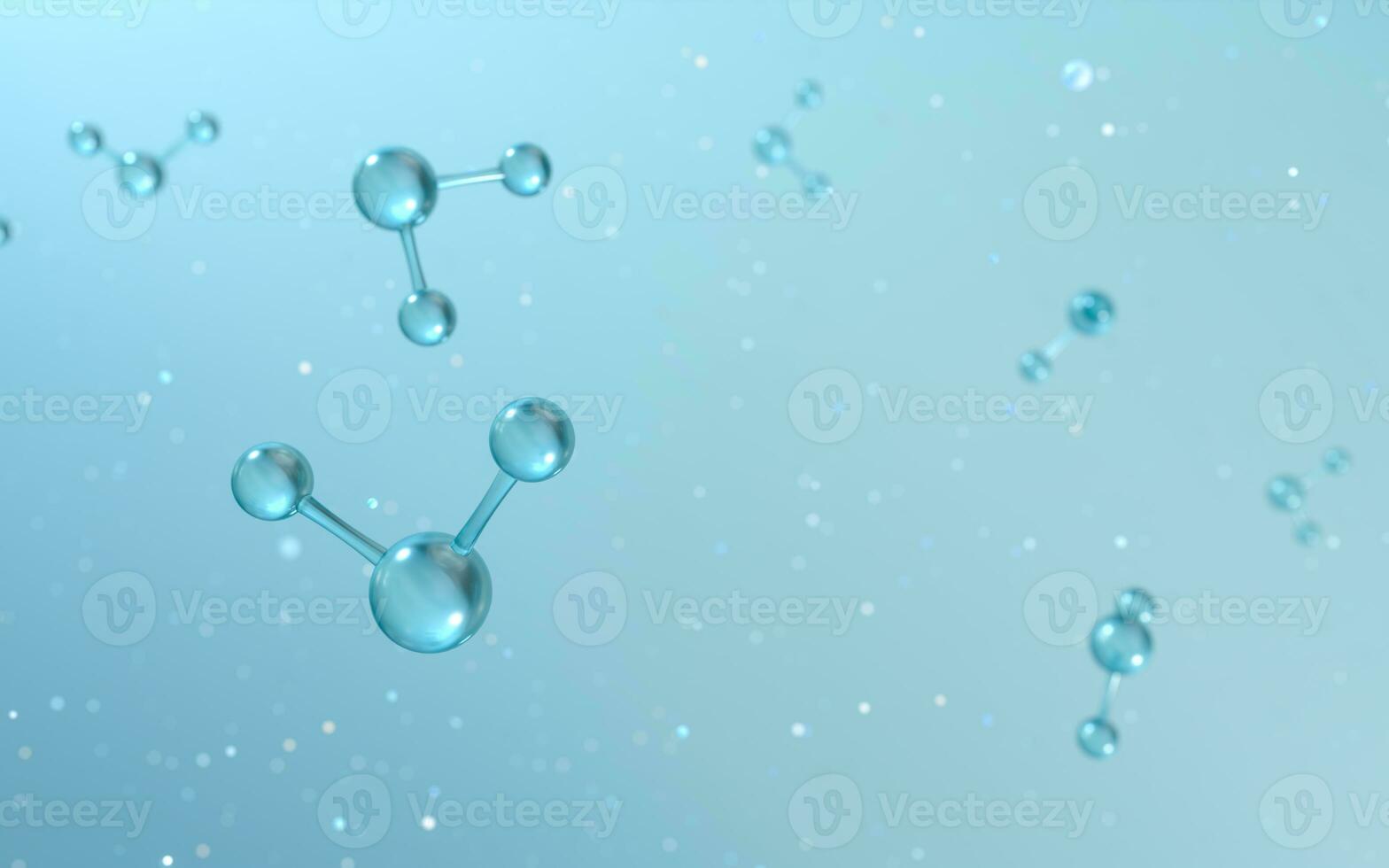 Molecule structure, biotechnology concept, 3d rendering. photo