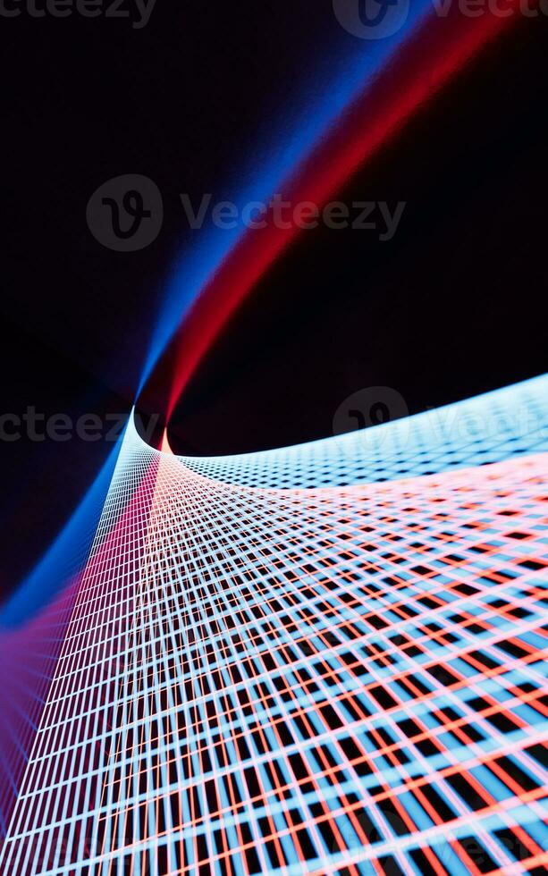 Glowing neon lines, 3d rendering. photo