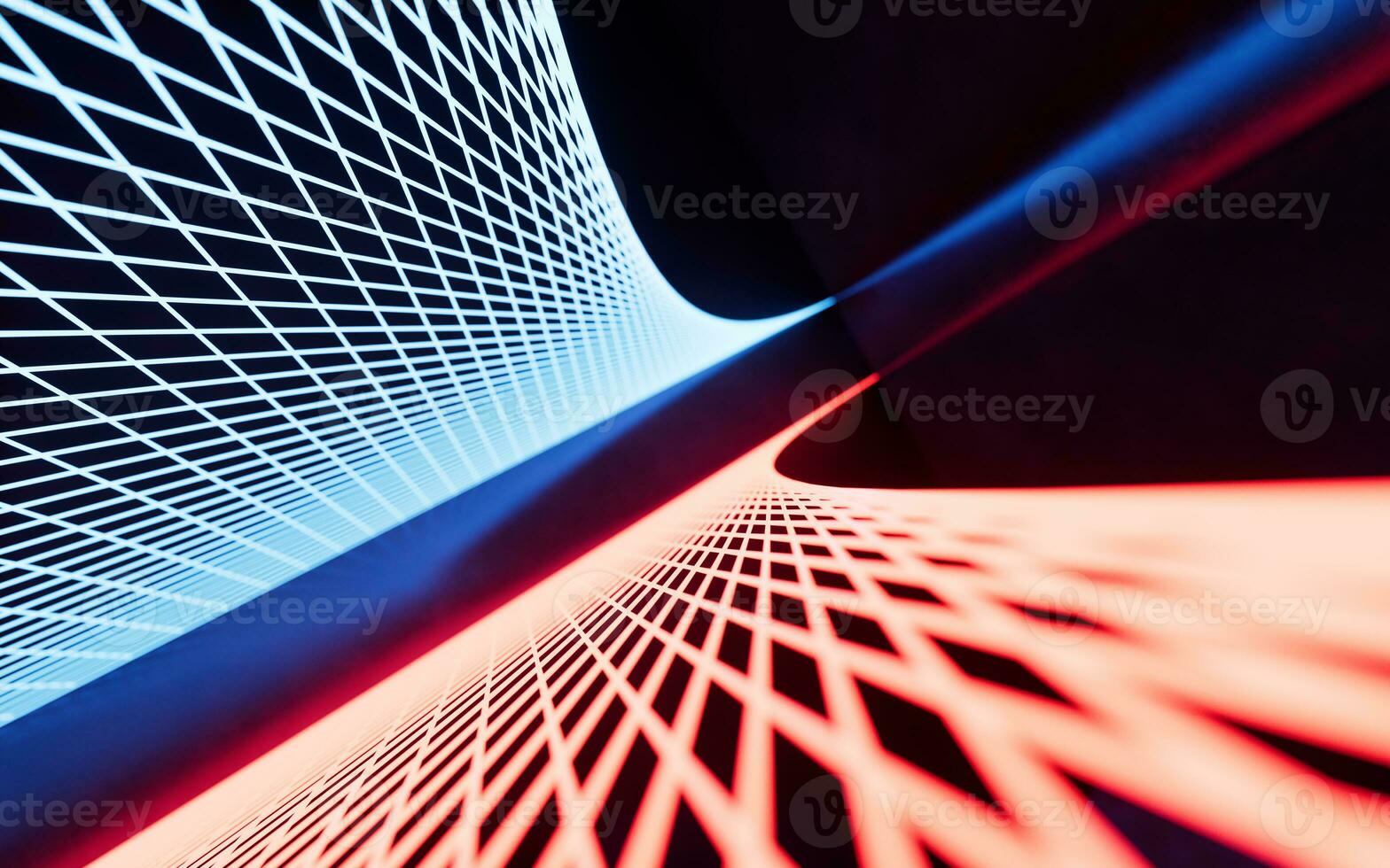 Glowing neon lines, 3d rendering. photo