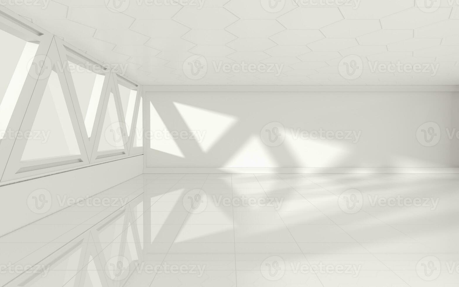 Empty science fiction room, 3d rendering. photo