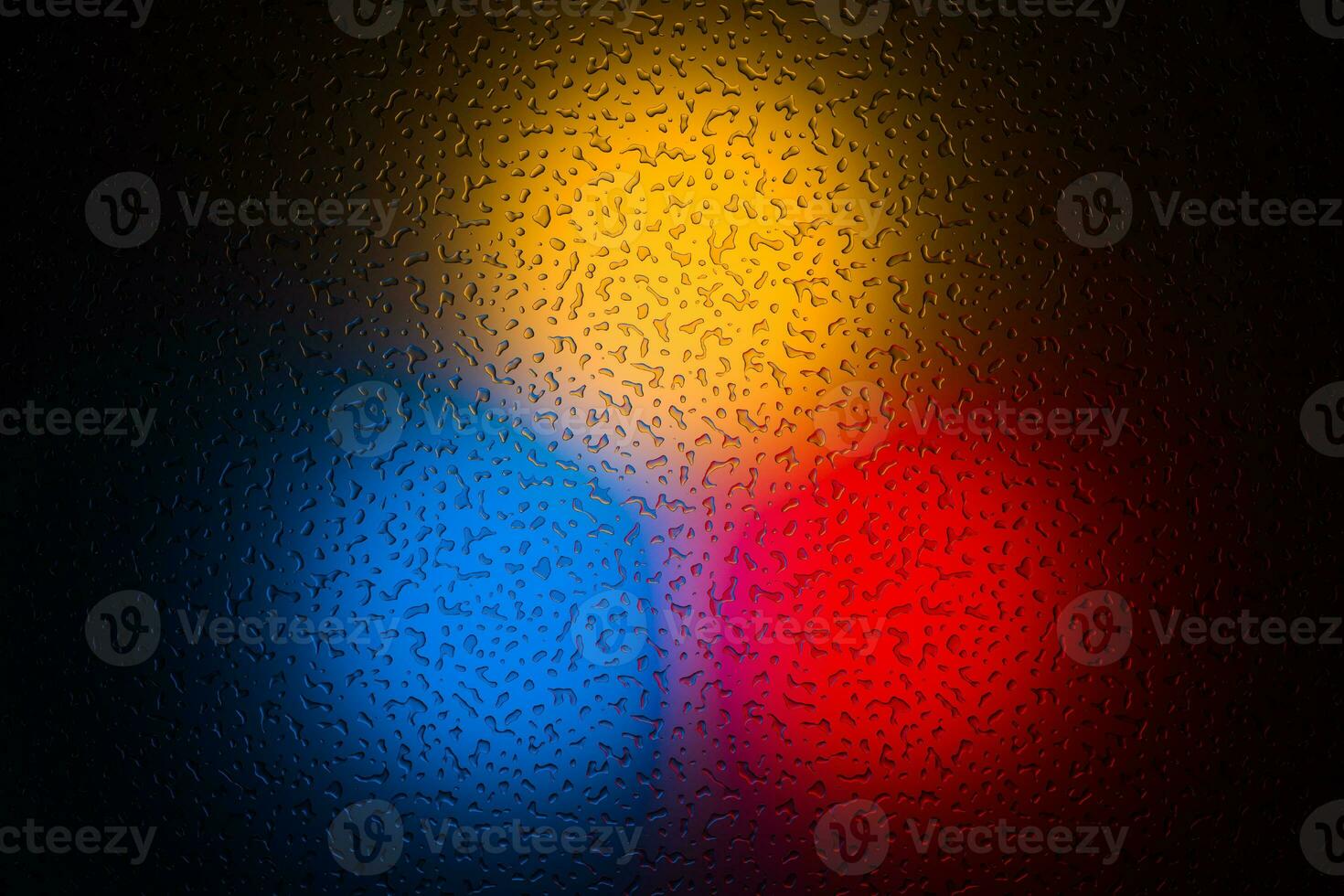 Glass with water drops on it, 3d rendering. photo