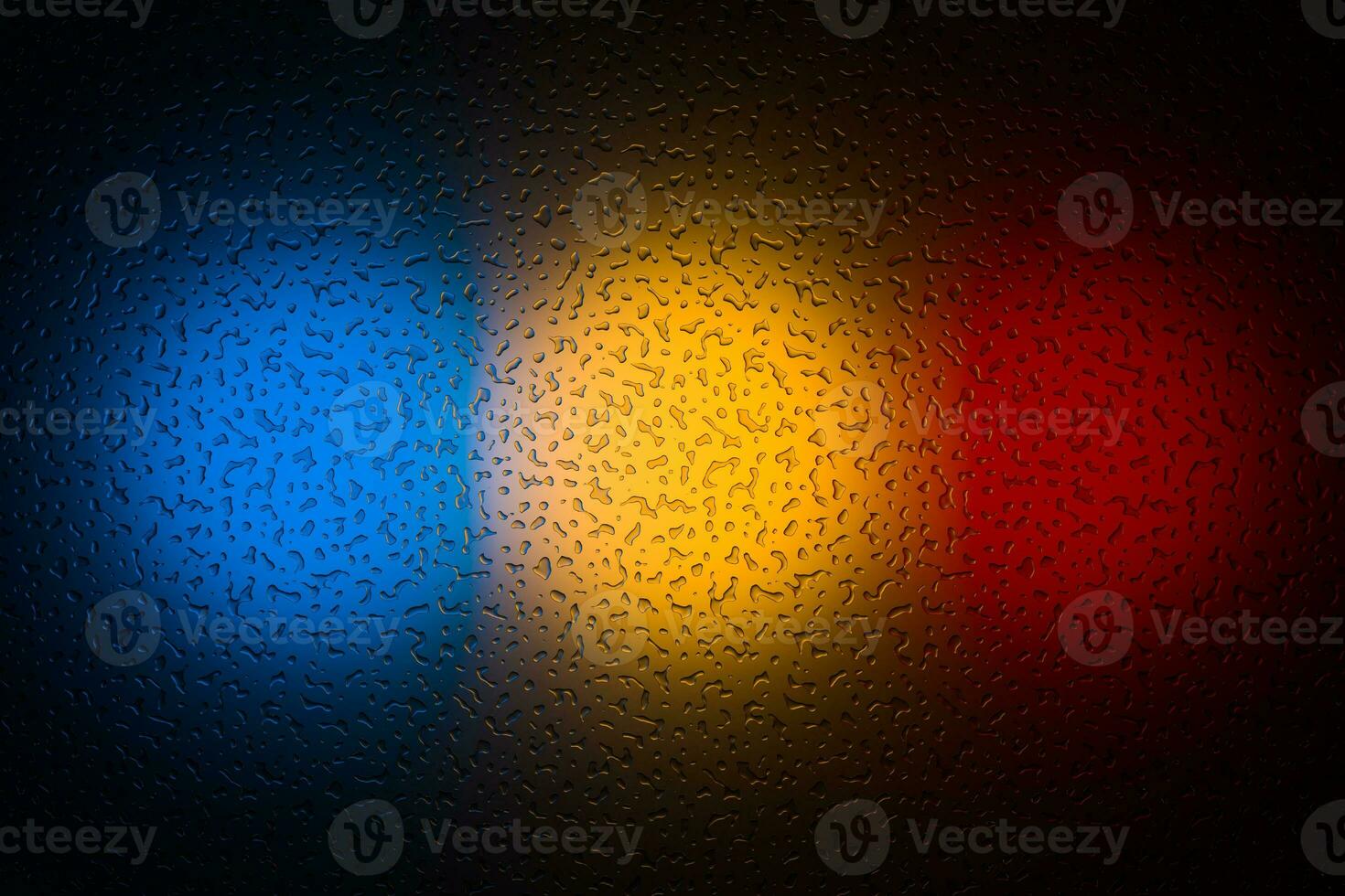 Glass with water drops on it, 3d rendering. photo