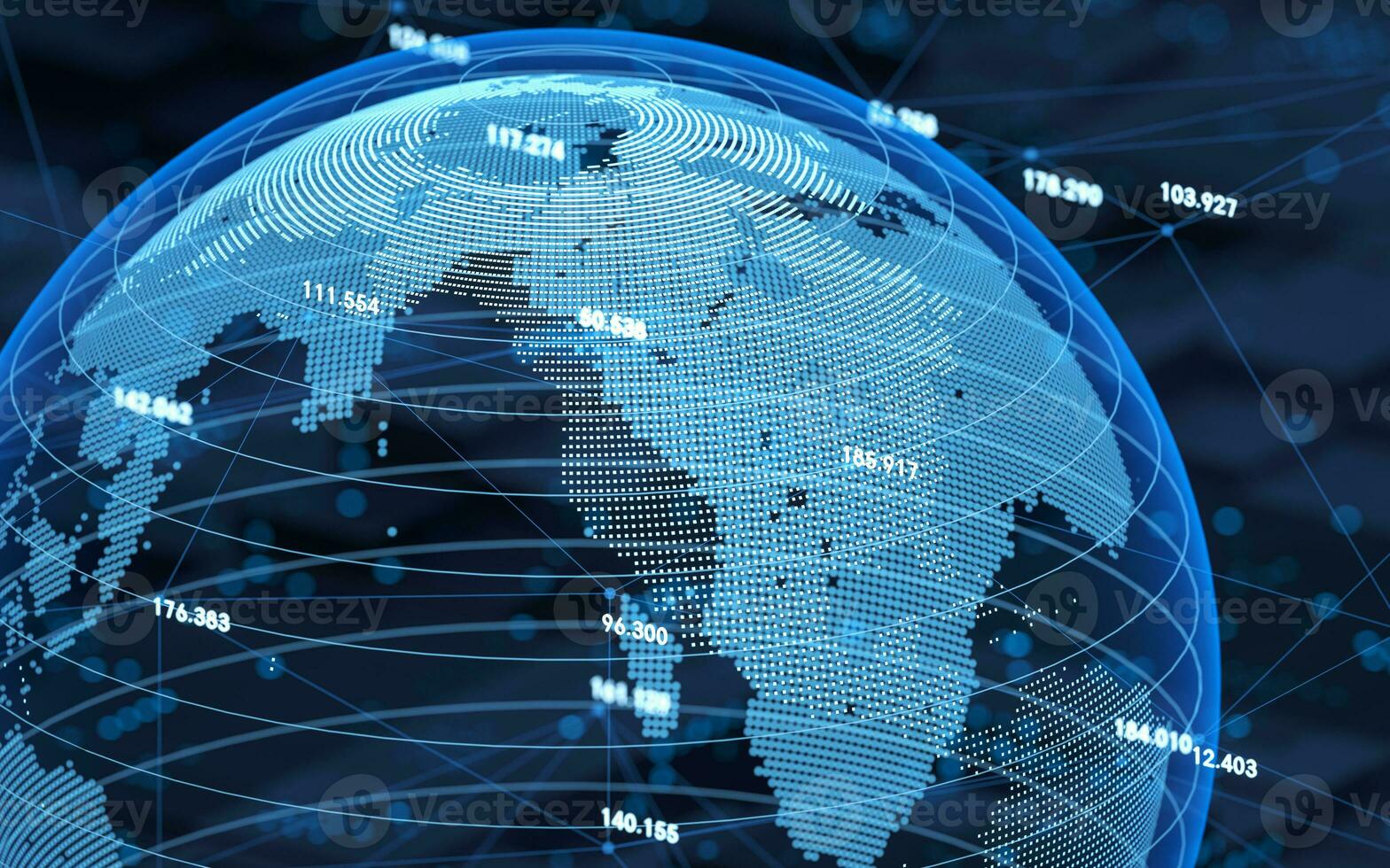 Big data and digital earth, 3d rendering. photo