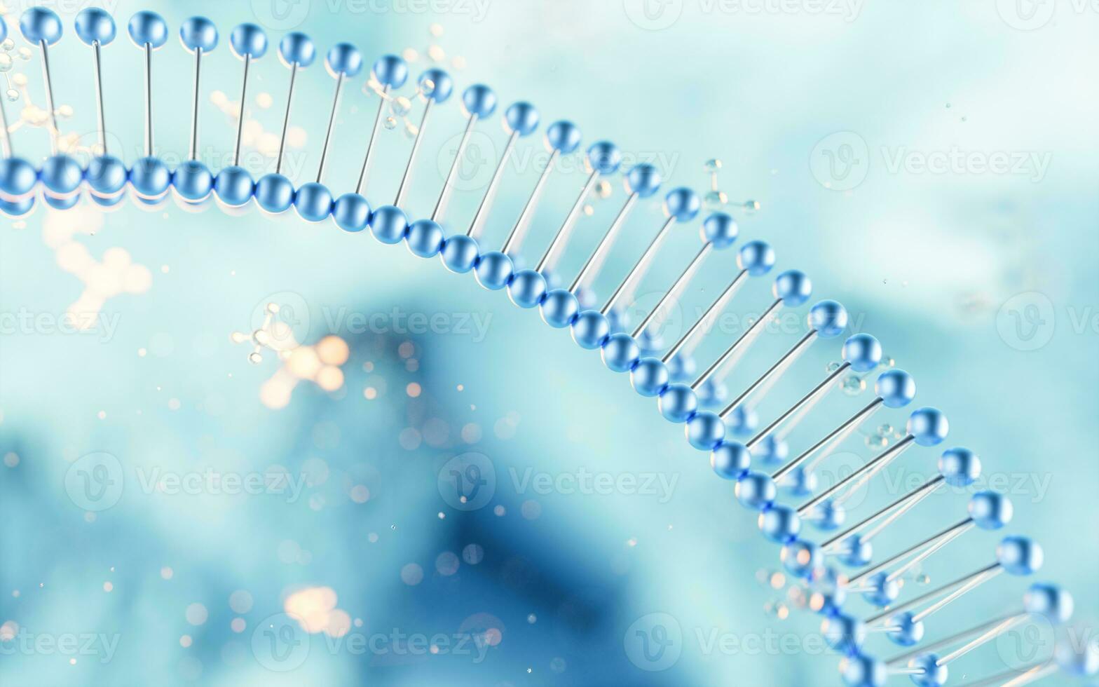 biología moléculas estructura, 3d representación. foto