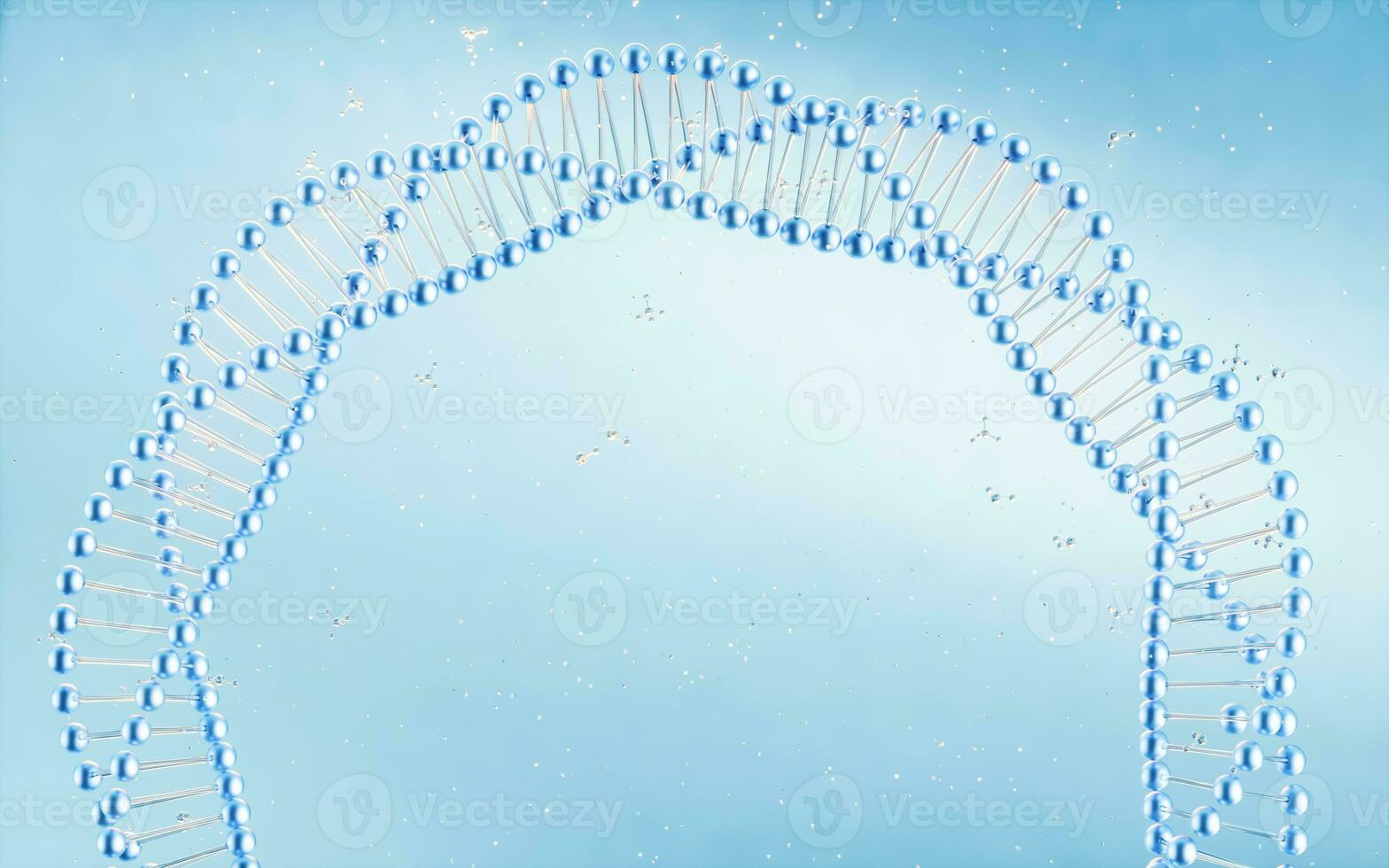 Biology molecules structure, 3d rendering. photo