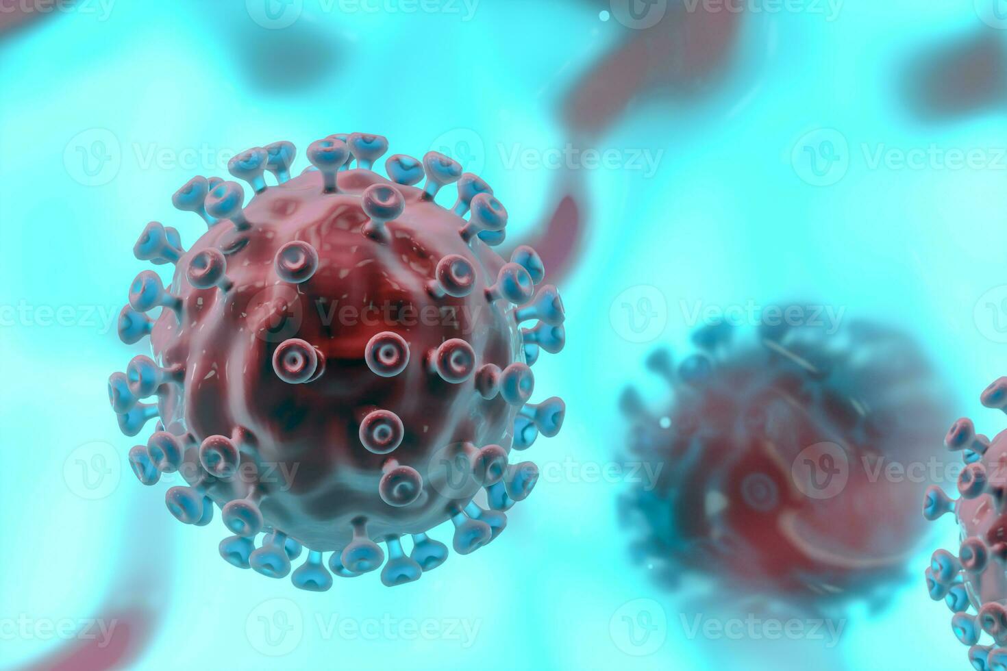 Coronavirus and infection,medical concept, 3d rendering. photo
