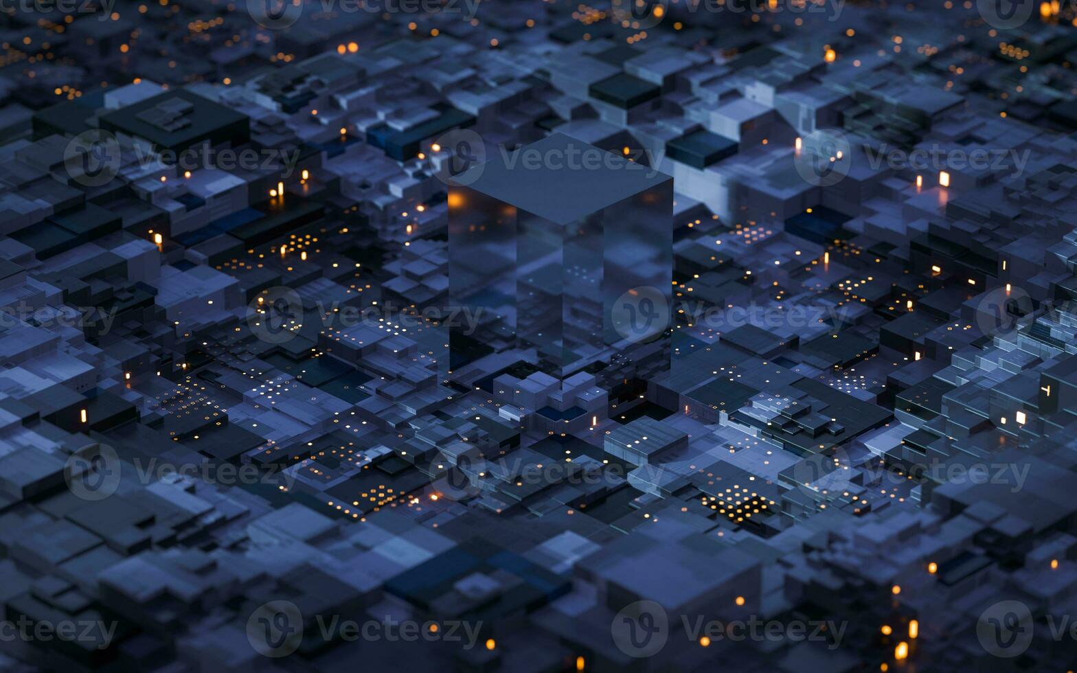 Circuit and materials, science and technology, 3d rendering. photo