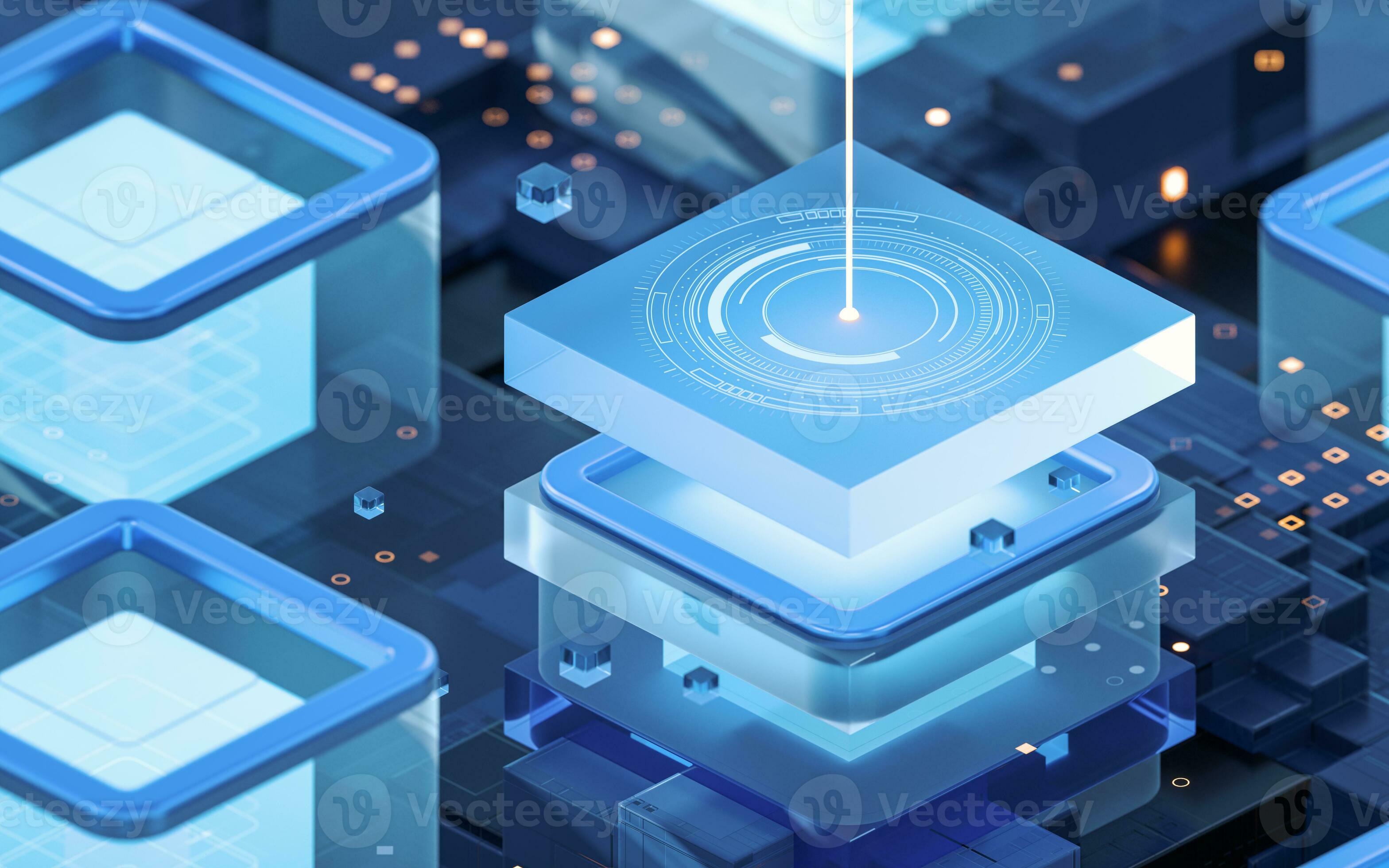 Circuit and materials science and technology 3d rendering 27826553