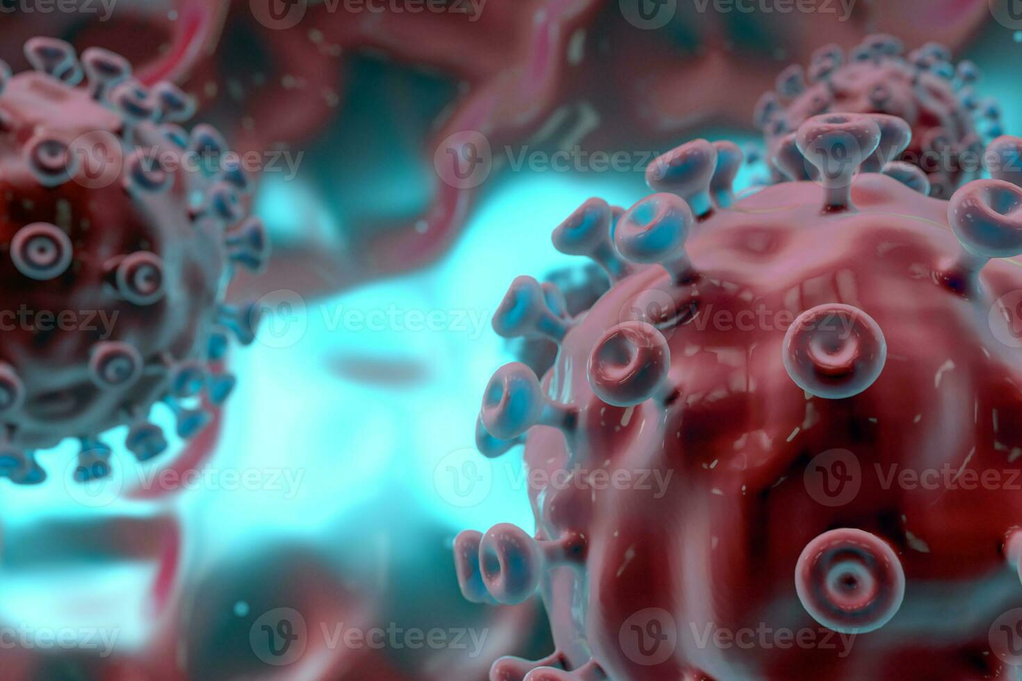 Coronavirus and infection,medical concept, 3d rendering. photo