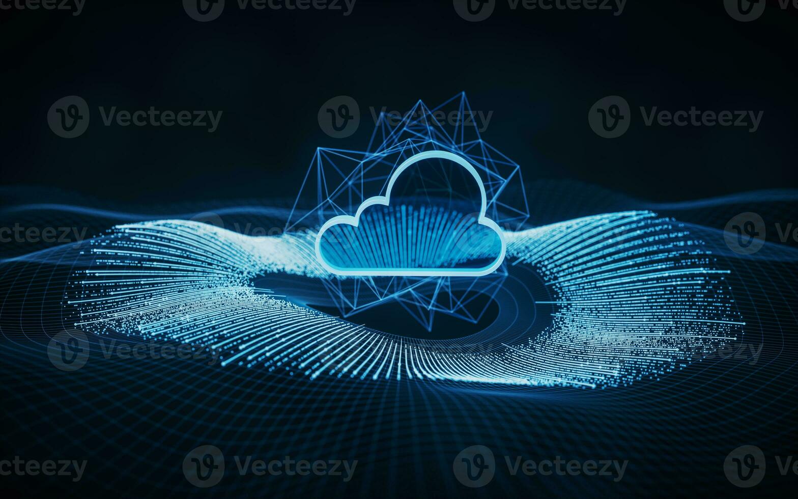 Big data and cloud computing, 3d rendering. photo