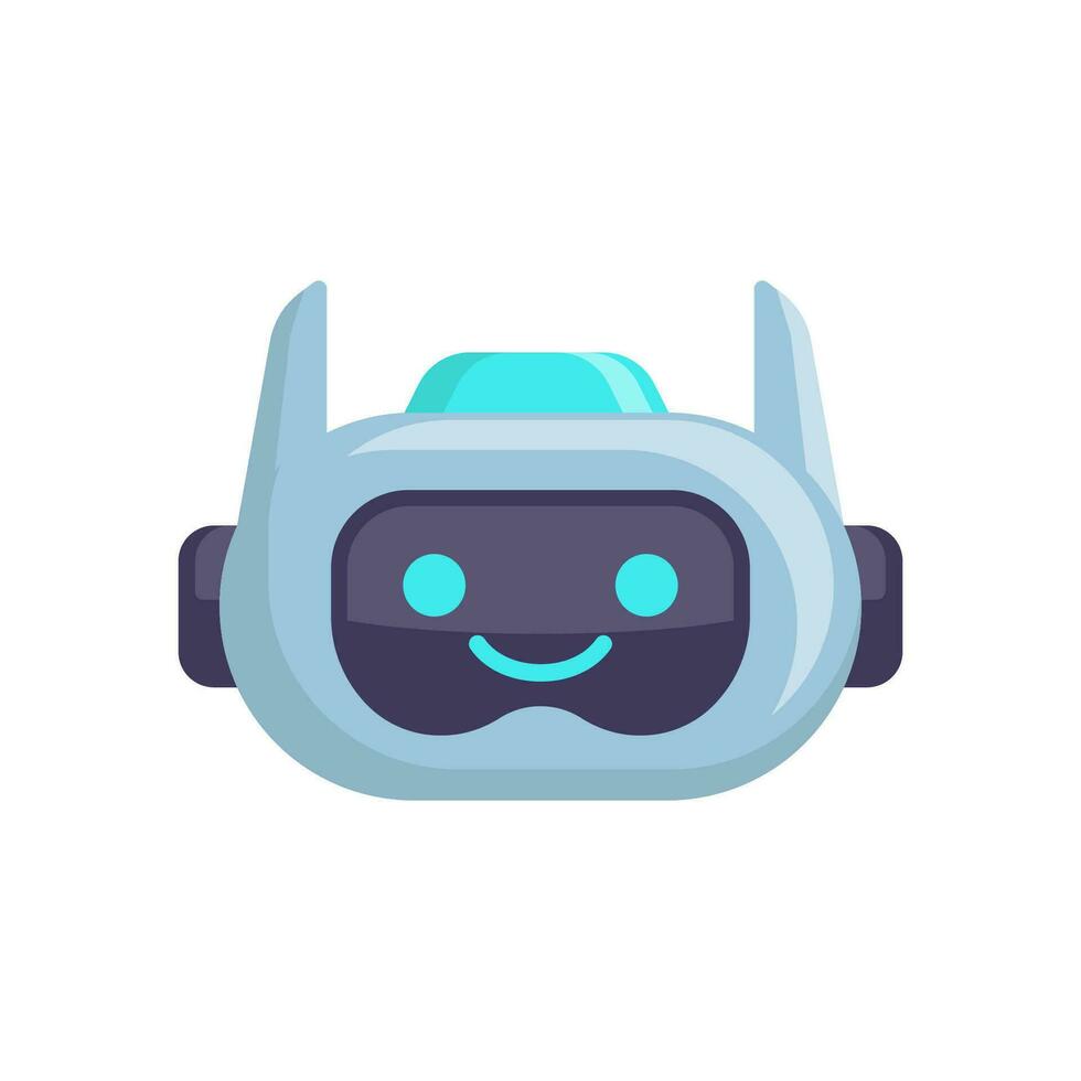 Robot Head Avatar Vector Design. Cartoon Robot Head Icon