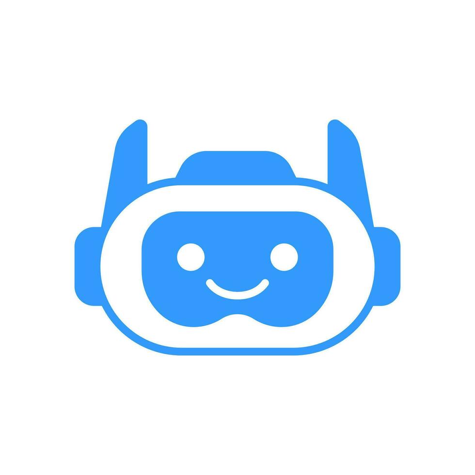 Robot Head Avatar Vector Design. Cartoon Robot Head Icon