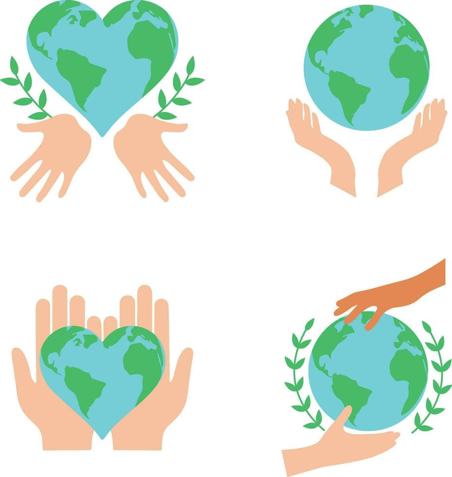 World Humanitarian Day Vector Symbol Set