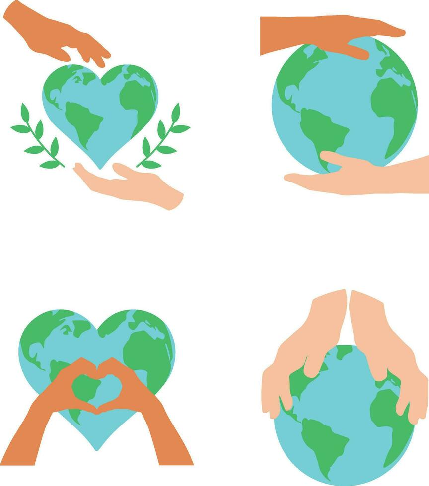 World Humanitarian Day Vector Symbol Set